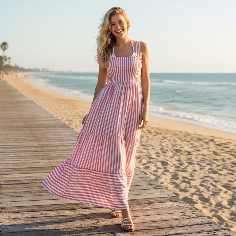 NWT Raviya‎ Women’s Swim Beach Cover Up Maxi Dress Summer Vacation Resort